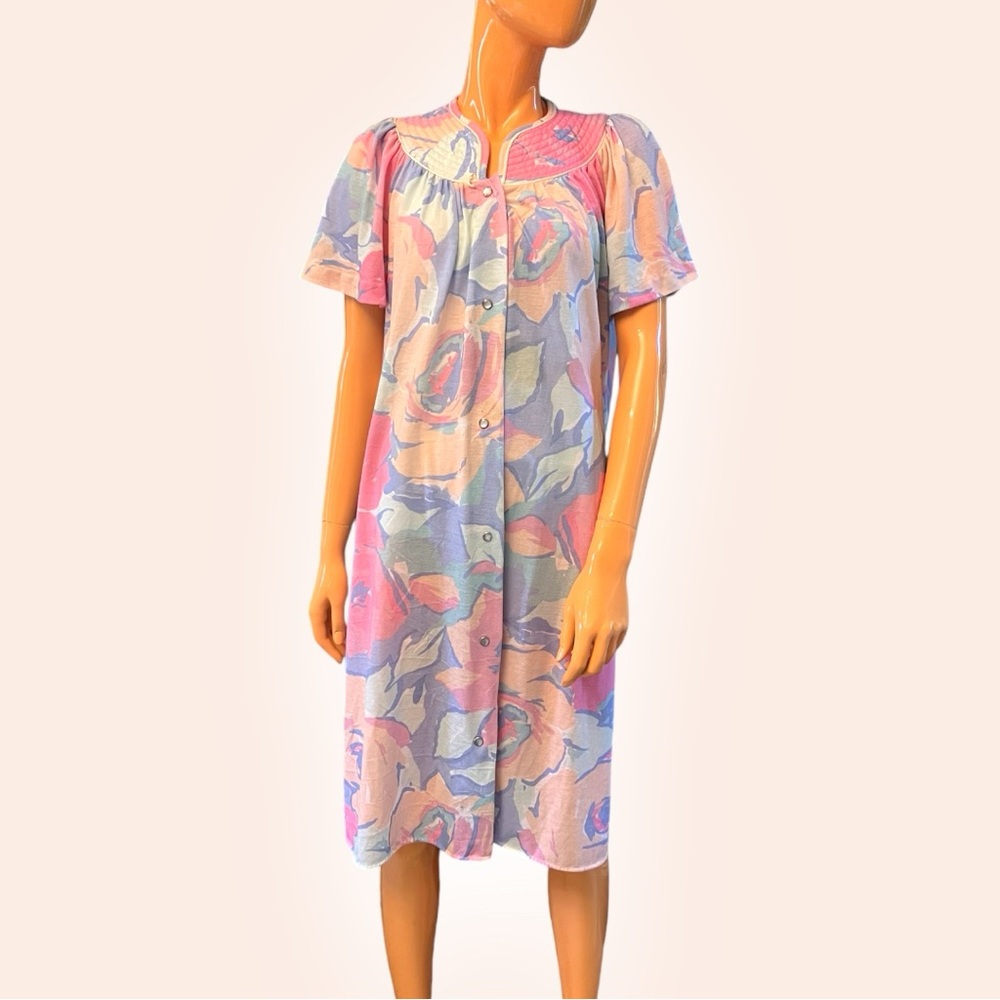 KOMAR Vintage Printed Floral Robe / Housecoat